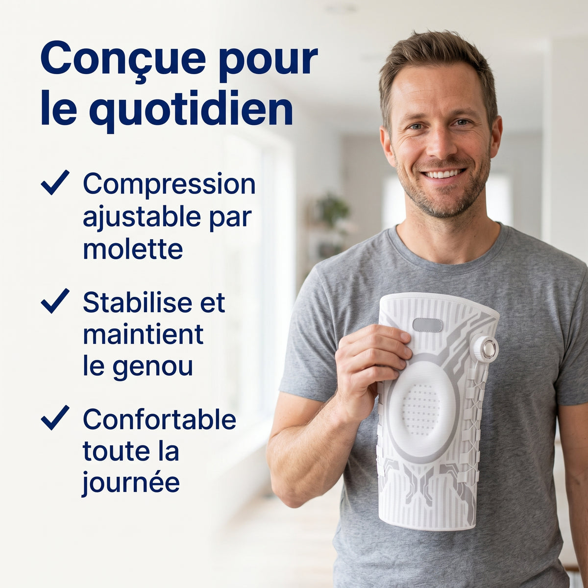 Genouillère à molette réglable - Loraa